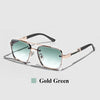 Lavender Ruiao Square Mens Designer Sunglasses Metal Frame Gradient Luxury Shades UV400 Rectangle Pilot Sun Glasses for Men