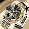 Seashell POEDAGAR Luxury Men Watch Top Original Waterproof Luminous Chronograph Man Wristwatch Stainless Steel Quartz Men's Watches Reloj