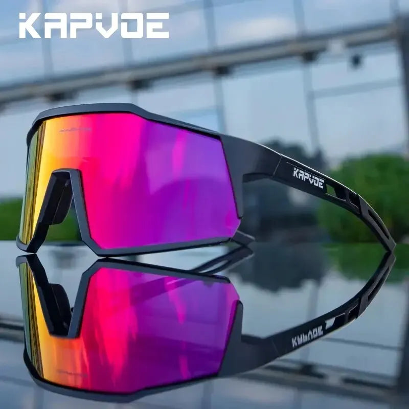 Light Steel Blue Kapvoe Cycling Glasses Polarized MTB Road Bike Glasses UV400 Protection Sunglasses Ultra Light Sport Eyewear Equipment