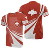 Outdoor Casual Sportswear Tshirts For Men Clothing Switzerland National Emblem Flag 3d Print Cool T-Shirt Gym Tops O Neck Tees