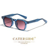 White Smoke CATERSIDE Fashion Men Sunglasses Small Frame Square Personalized Design Sun Glasses Women Travel Party Business Festival Gift