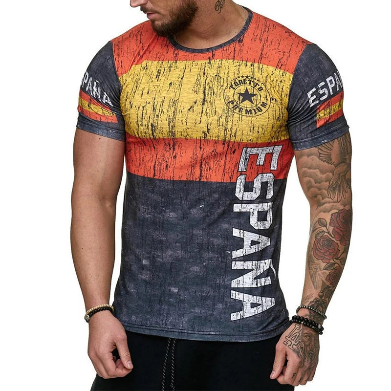 Portugal Spain Sweden Graphic T-shirt Men's Clothing Retro Street Casual T Shirts Classic Fashion Popular Oversized Tee Top streetwear fashion product image 5