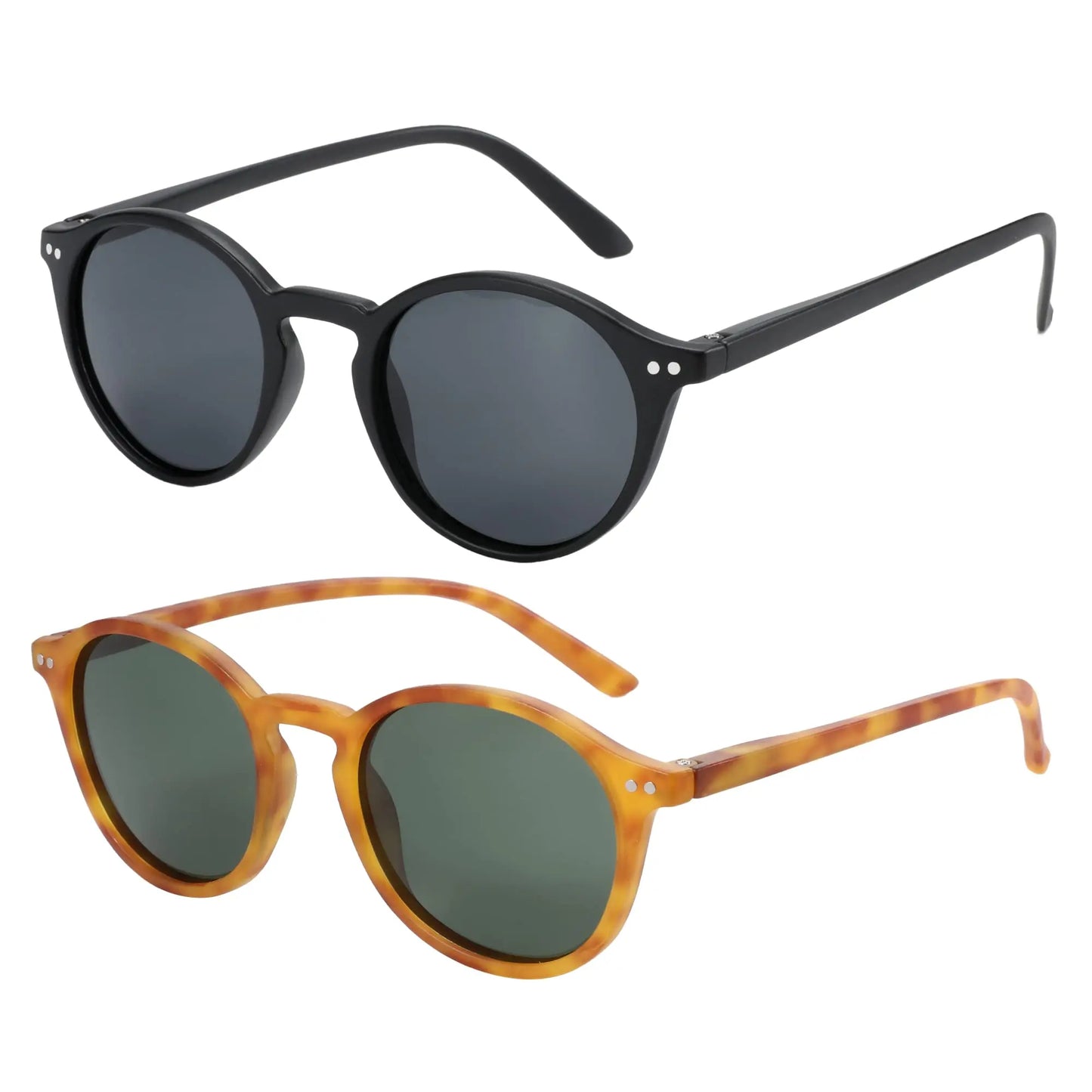 White Smoke ZENOTTIC Retro Small Round Polarized Sunglasses Men Women Lightweight Vintage UV400 Polarized Lenses Fashion Shades