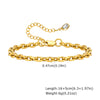 White Smoke Non Tarnish Stainless Steel Bracelet Gold Plated Stackable for Women, Thin Herringbone Chain Bracelet Waterproof Jewelry Gift