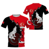 Turkish Men's T-Shirts Fashion Short Sleeve Tops Turkish Flag Print Shirts Summer Round Neck Oversized Men's Clothing Camisa