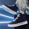 High Top Streetwear Sneakers – Lightweight Chunky Sole Casual Shoes, Comfortable Urban Trainers