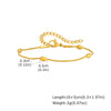 White Smoke Non Tarnish Stainless Steel Bracelet Gold Plated Stackable for Women, Thin Herringbone Chain Bracelet Waterproof Jewelry Gift
