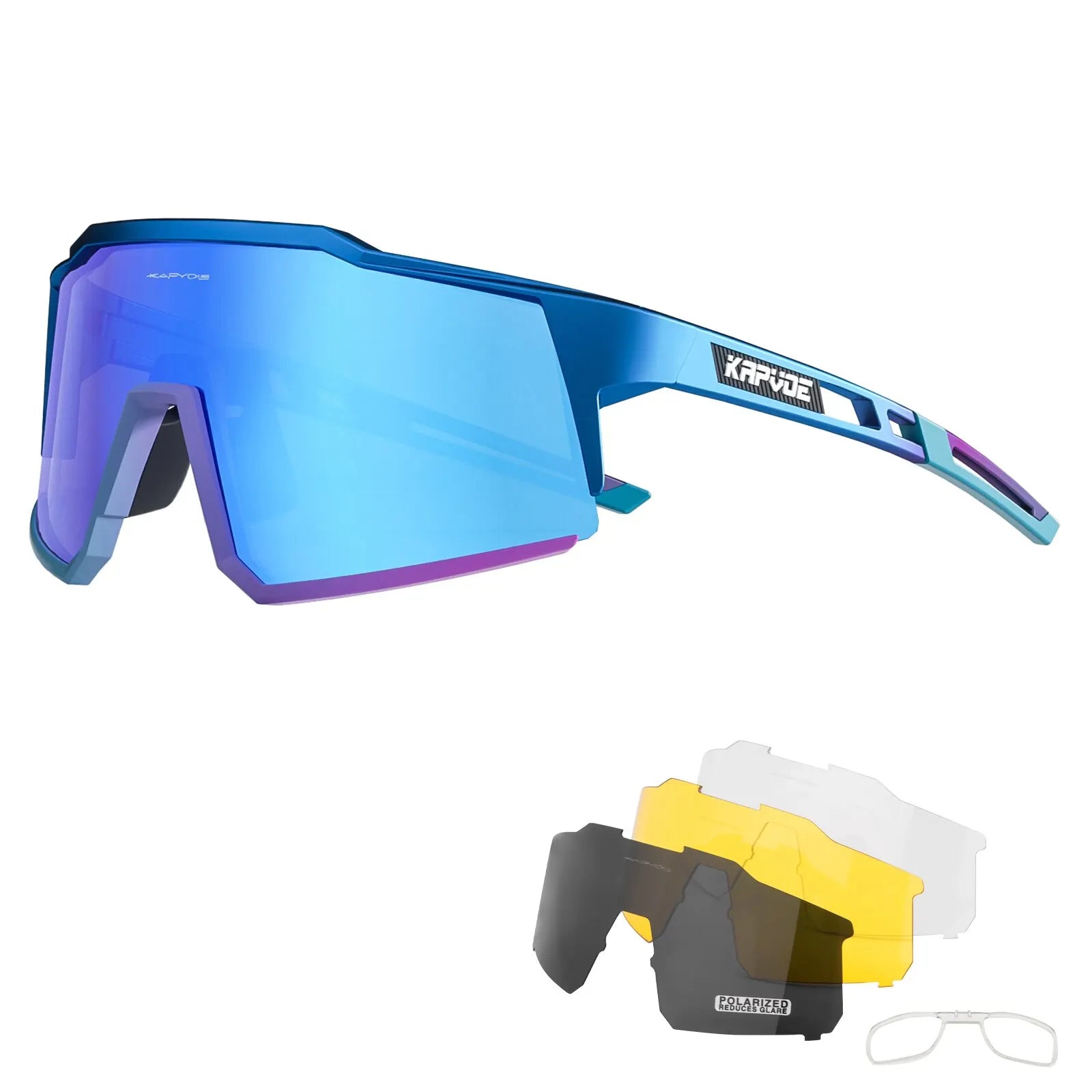 White Smoke Kapvoe Cycling Glasses Polarized MTB Road Bike Glasses UV400 Protection Sunglasses Ultra Light Sport Eyewear Equipment