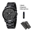White Smoke HANNAH MARTIN Brand Top Men Watch Black Stainless Steel Fashion Waterproof Sports Multifunctional Quartz Watch Relogio Masculino