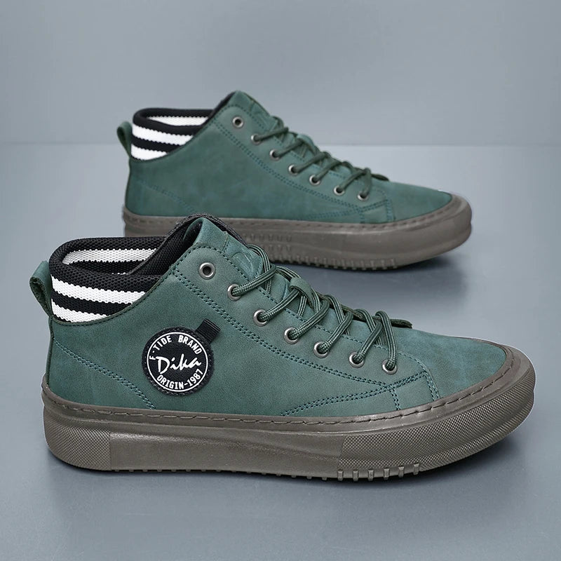 Men’s High Top Sneakers – Casual Streetwear Shoes, Lightweight Comfortable Everyday Urban Trainers