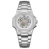 White Smoke LONGLUX Men automatic mechanical watch luxury watches waterproof skeleton business cheap wholesale stainless steel gift watch
