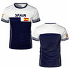 Spain Flag Graphic Jersey Fashion Geometric Print Quick-drying Football T-shirt Men Women Sports Training Casual Breathable Tops