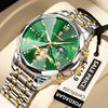 Antique White POEDAGAR Luxury Men Watch Top Original Waterproof Luminous Chronograph Man Wristwatch Stainless Steel Quartz Men's Watches Reloj