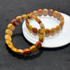 Dark Slate Gray Natural Icy Mookaite Jasper Oval Bead Bangle Bracelet Women Men Gift Elastic Soft Bangle Bracelet