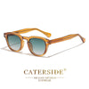 White Smoke CATERSIDE Retro Round Men Sunglasses Punk Propionic Acid Pin Temple Luxury Sun Glasses Women Sports Leisure Party Eyewear UV400
