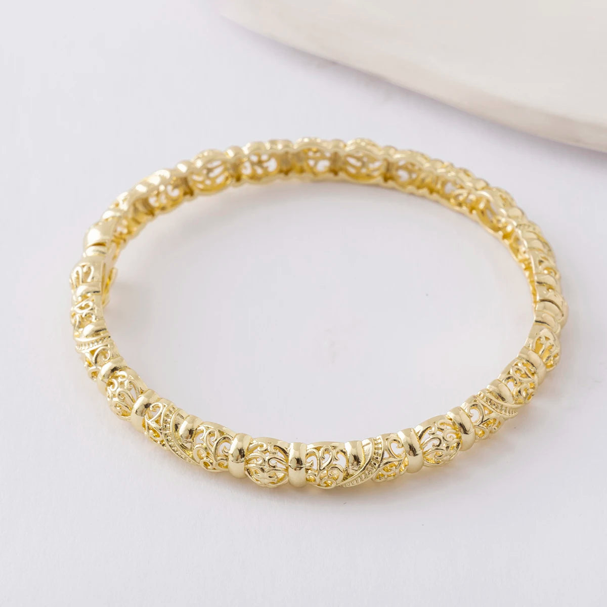 Lavender LUIZADA New Vintage Indian Women'S Bracelet African Wedding Luxury Gold Plated Bride Exquisite Lucky Bangle Jewelry