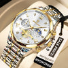 Seashell POEDAGAR Luxury Men Watch Top Original Waterproof Luminous Chronograph Man Wristwatch Stainless Steel Quartz Men's Watches Reloj