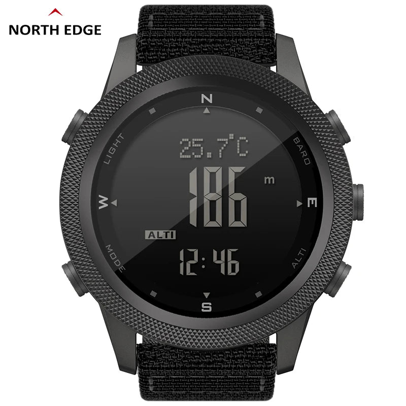 White Smoke NORTH EDGE APACHE-46 Men Digital Watch Outdoor Sports Running Swimming Outdoor Sport Watches Altimeter Barometer Compass WR50M