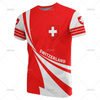 Outdoor Casual Sportswear Tshirts For Men Clothing Switzerland National Emblem Flag 3d Print Cool T-Shirt Gym Tops O Neck Tees