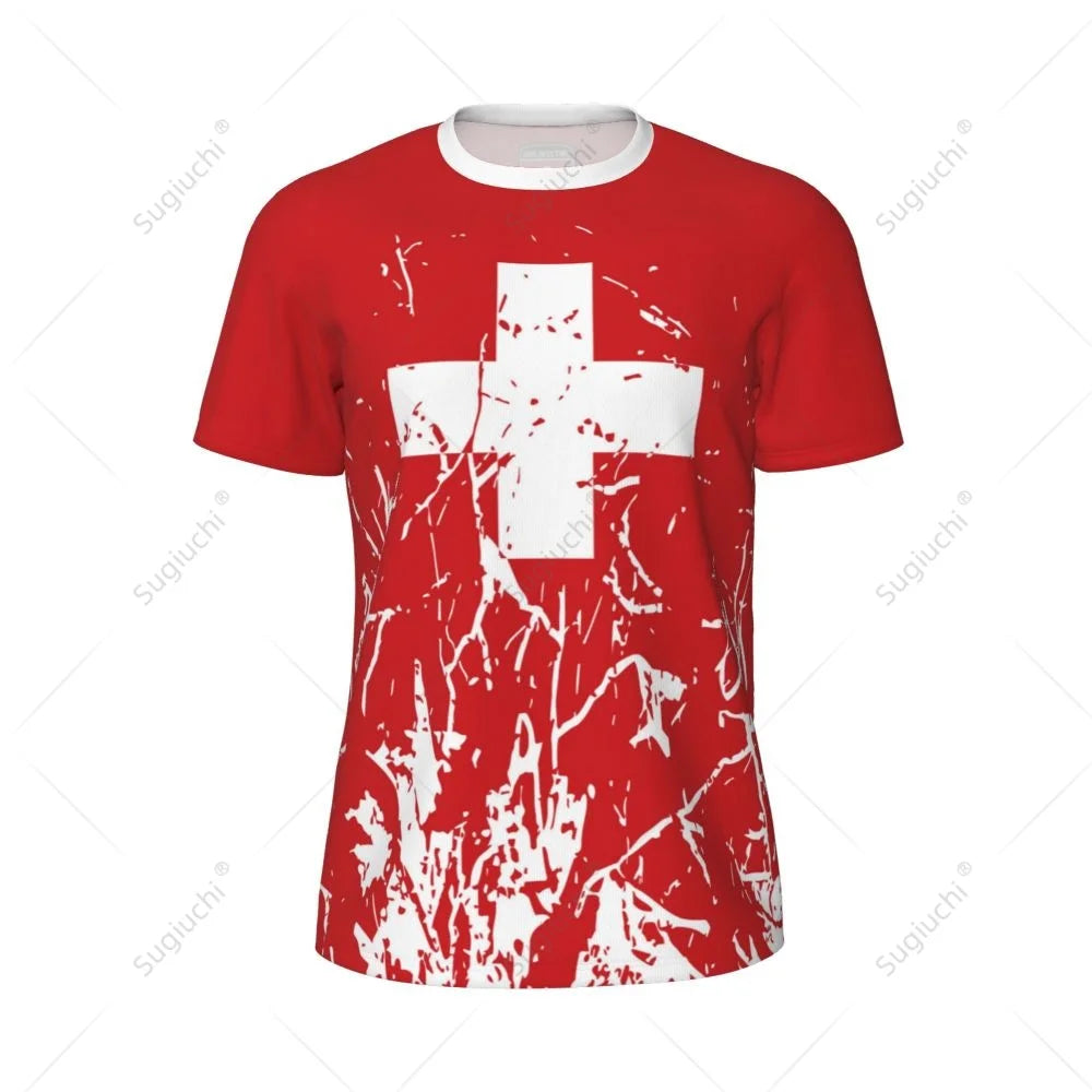Sports Mesh T-shirt Switzerland Swiss Flag For Running Bike Soccer Tennis Football Fitness Tees 3D Printed streetwear fashion product image 49