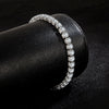 Black Lihong S925 Sterling Silver Bracelet Zirconia Tennis Ball Women Fashion Simple Engagement Wedding Charm Jewelry 4mm 16-20cm