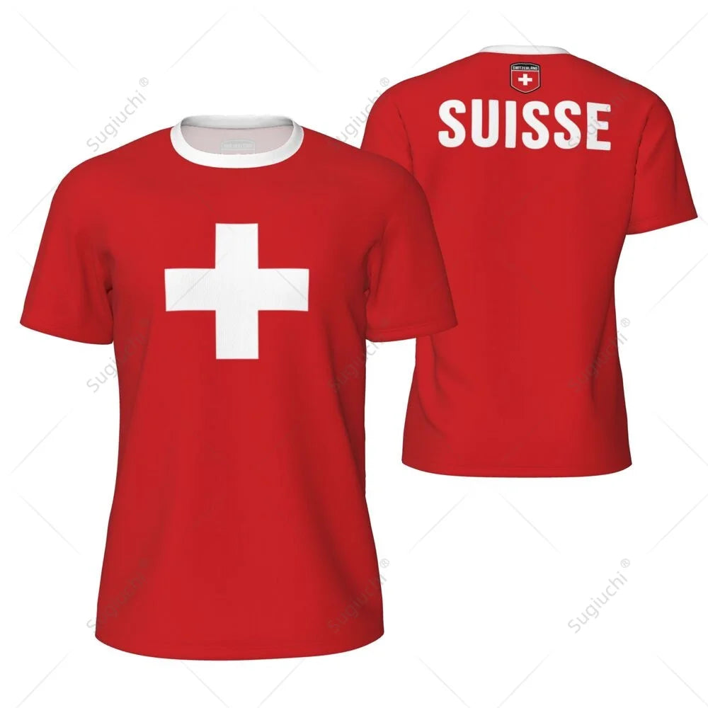 Sports Mesh T-shirt Switzerland Swiss Flag For Running Bike Soccer Tennis Football Fitness Tees 3D Printed streetwear fashion product image 28