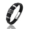 White Smoke Luxury Vintage Multilayer Brown Leather Stainless Steel  Men Bracelet Bead Bracelet Jewelry Male Wrist Bangle Christmas Gifts
