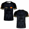 Spain Flag Graphic Jersey Fashion Geometric Print Quick-drying Football T-shirt Men Women Sports Training Casual Breathable Tops