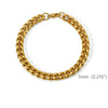 White Smoke Gold Color Stainless Steel Cuban Chain Men's Bracelet Simple Retro Bracelet For Women Hip Hop Jewelry Trend Accessories Gift