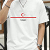 Turkey National Flag Printed Men T Shirts Hip Hop All-Match T-Shirt Cotton Summer Clothes Casual Oversize Trendy Sportswear