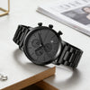 Lavender HANNAH MARTIN Brand Top Men Watch Black Stainless Steel Fashion Waterproof Sports Multifunctional Quartz Watch Relogio Masculino