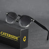 Dim Gray CATERSIDE Retro Round Men Sunglasses Punk Propionic Acid Pin Temple Luxury Sun Glasses Women Sports Leisure Party Eyewear UV400