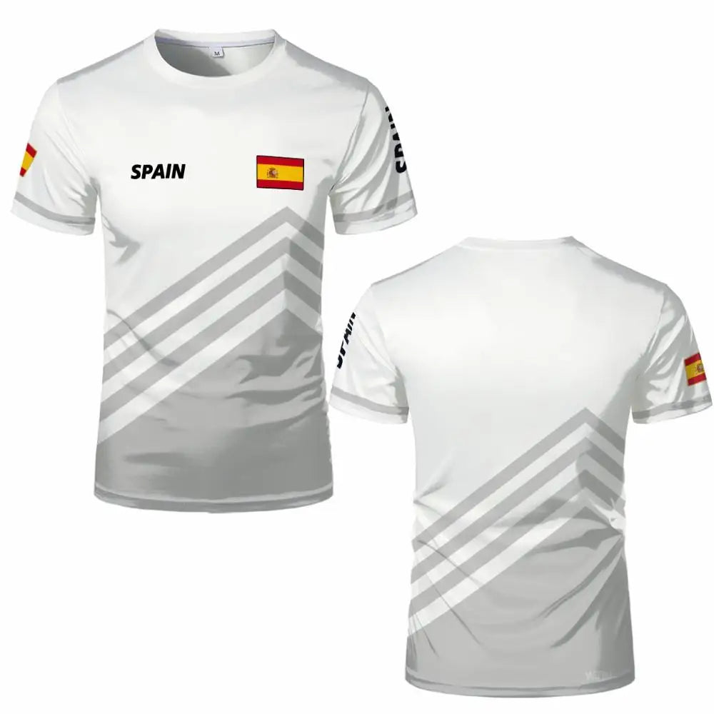 Spain Flag Graphic Jersey Fashion Geometric Print Quick-drying Football T-shirt Men Women Sports Training Casual Breathable Tops streetwear fashion product image 16