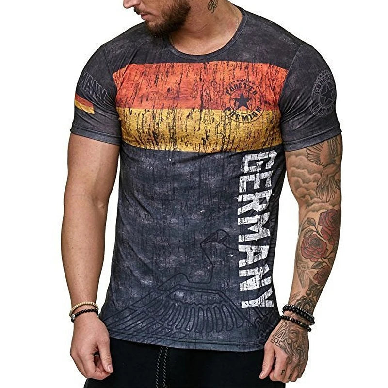 Portugal Spain Sweden Graphic T-shirt Men's Clothing Retro Street Casual T Shirts Classic Fashion Popular Oversized Tee Top