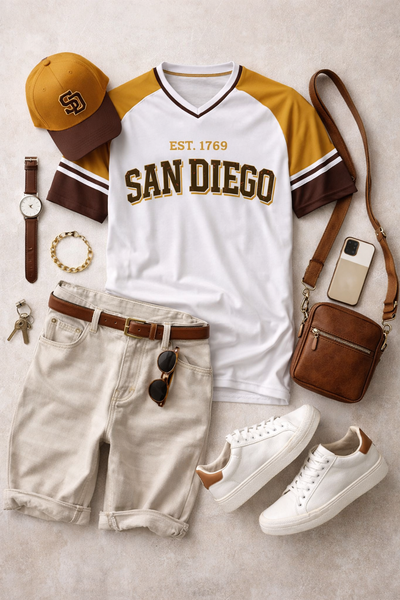 San Diego EST. 1769 Baseball Style  T-Shirt h