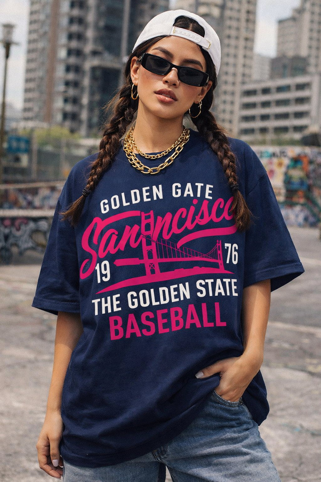 Black San Francisco Golden Gate Baseball T-Shirt – Vintage City Sports Script Design