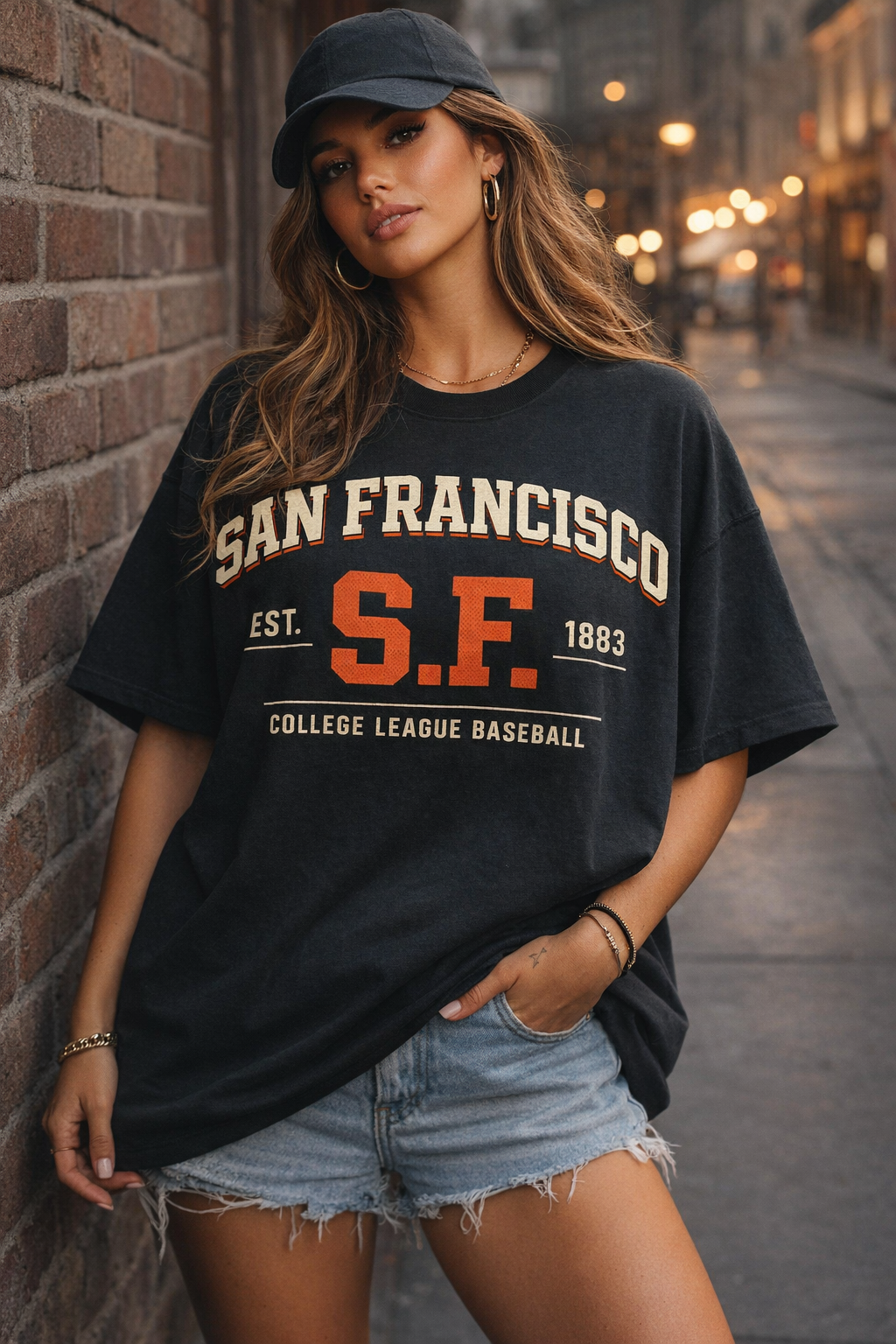 San Francisco S.F. Vintage Baseball Tee