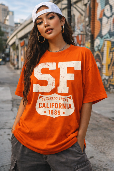 Firebrick San Francisco SF Vintage City T-Shirt – California Local Heritage Streetwear