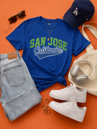 San Jose California T‑Shirt — college style graphic tee Vintage Athletic City Tee – casual fan outfit, nfl fan apparel, image 79