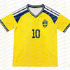 Sweden Team Home 10 Soccer Jersey Yellow Men T-shirts Training Wear Oversized Casual Tops Breathable Quick Drying Beach Top