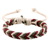 White Smoke DIY Handmade Braided Rope Bracelet Colorful Ethnic Weave Bangles Jewelry Gift