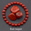 Dim Gray Natural Stone Genuine 5A Red Jasper Prayer Beaded Bracelets Women Men Rosary Meditation Bracelets Yoga Meditation Jewelry Gift