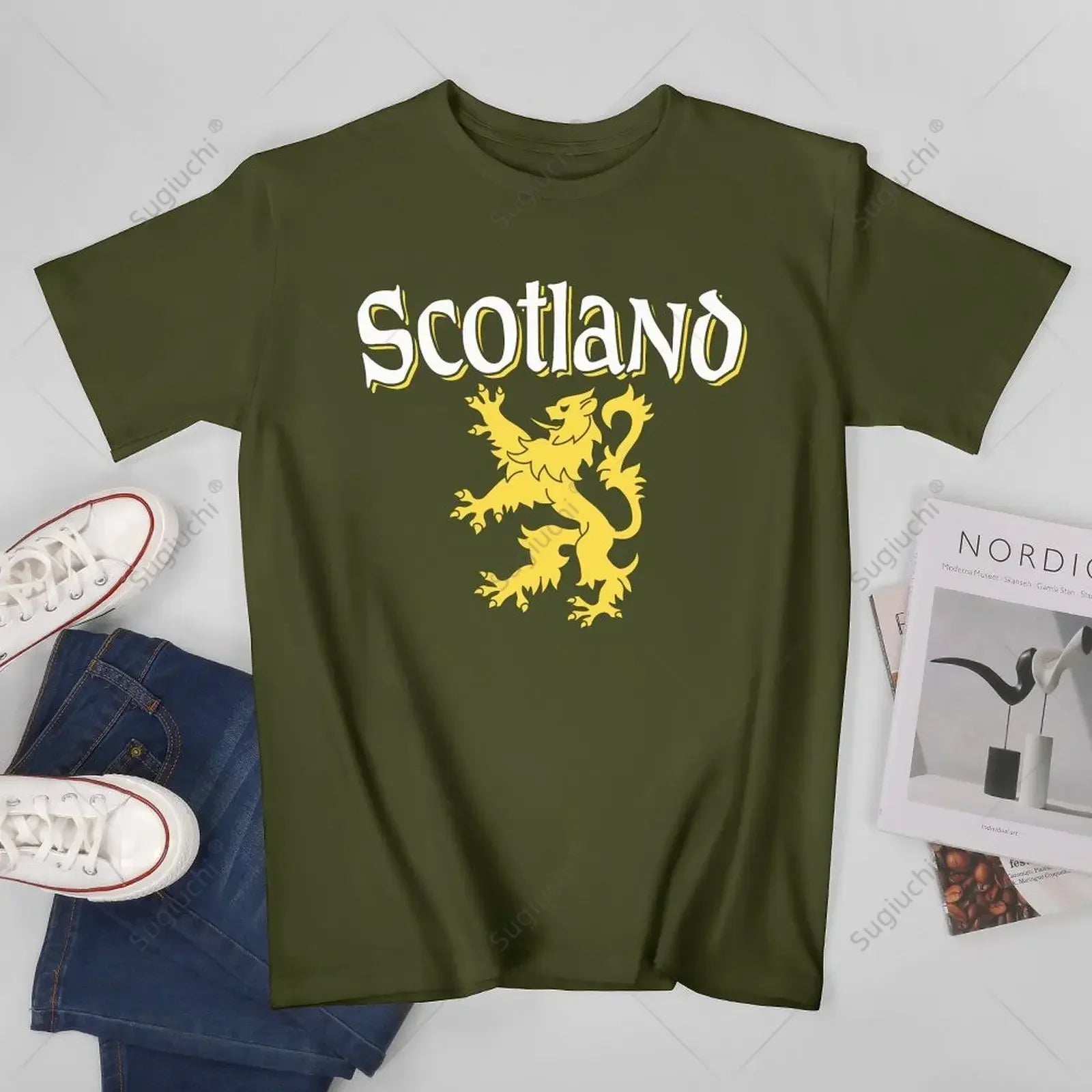 Unisex Men Scotland Rampant Lion Tshirt Tees T Shirts Women Boys 100% Cotton T-Shirt streetwear fashion product image 22