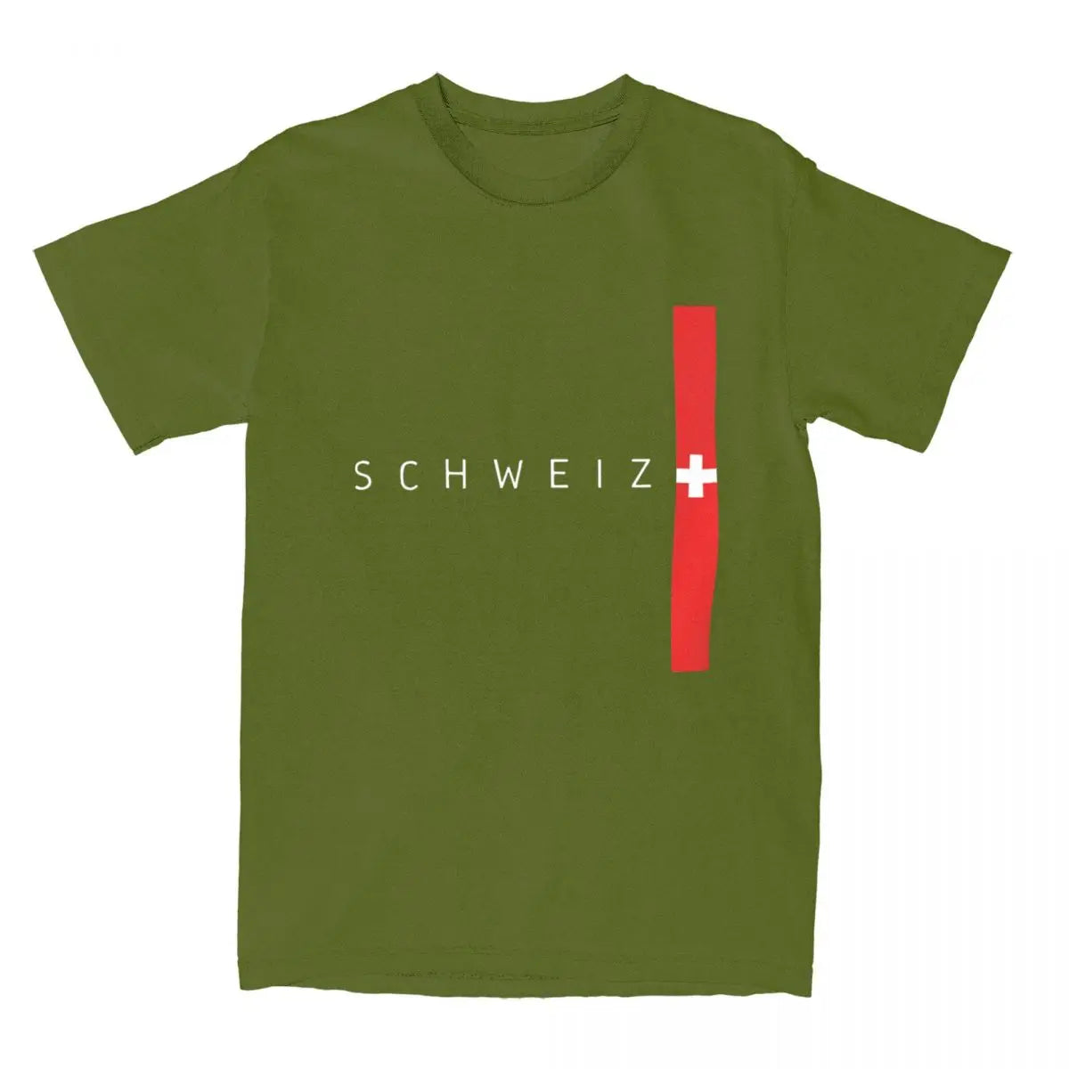 Novelty Switzerland Flag County T-Shirts Men Round Neck Pure Cotton T Shirt Short Sleeve Tees Big Size Tops streetwear fashion product image 16