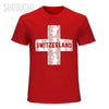 Men Retro Swiss Flag Of Switzerland Tshirt Tees O-neck T Shirts Women Boys 100% Cotton T-Shirt
