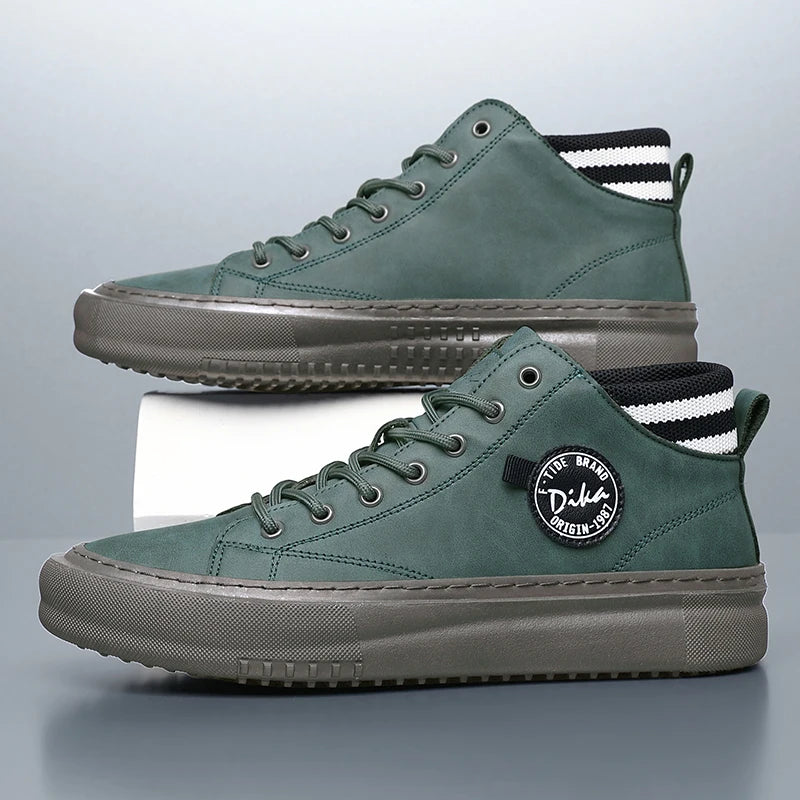 Men’s High Top Sneakers – Casual Streetwear Shoes, Lightweight Comfortable Everyday Urban Trainers