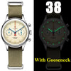 Black RED STAR 38mm Men's 1963 Chronograph Mechanical Watch Pilot with Seagull Movement ST1901 Air Force Aviation Sapphire Goose 40mm