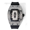 White Smoke 2025 Hot Selling Green Watch For Women Fashion Tonneau Quartz Clock Ladies Elegant Iced Diamond Jewelry Wrist Watch Girl Gift