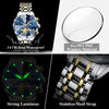 Black POEDAGAR Luxury Men Watch Top Original Waterproof Luminous Chronograph Man Wristwatch Stainless Steel Quartz Men's Watches Reloj