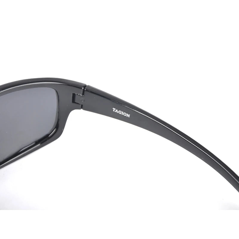 White Smoke TAGION Sport Sunglasses Men Polarized Hipster Glasses UV400 Hiking Driving Glasses Lentes De Sol Hombre Polarizing Lenses TG5104